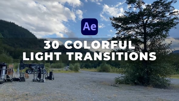 Videohive 30 Colorful Light Transitions