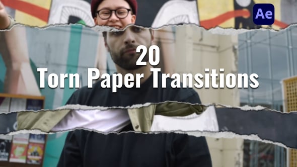 Videohive Torn Paper Transitions 59174333