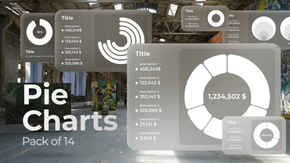 Videohive Matte Glass Pie Charts
