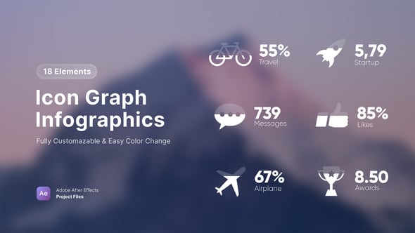 Videohive Icon Graph Infographics