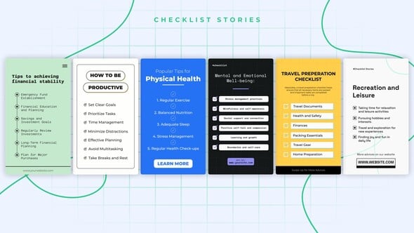 Videohive Checklist Stories