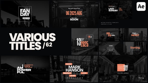 Videohive Various Titles 62