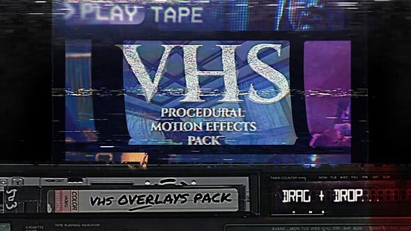 Videohive Procedural Distortion Effects For After Effects | VHS Overlays, VCR, Retro CRT, Old TV Filters