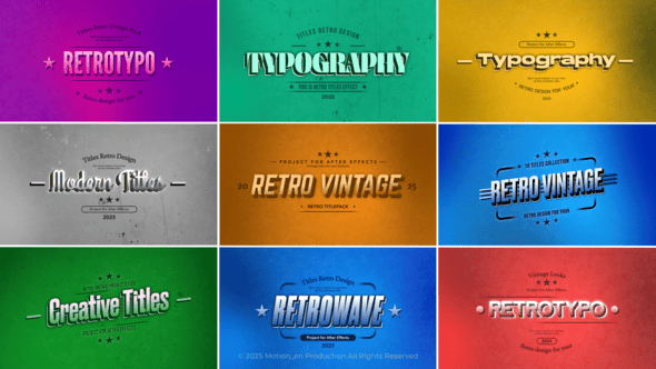 Videohive Retro Vintage Titles vol.01