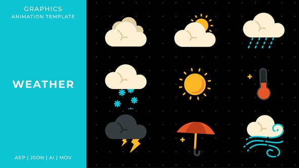 Videohive Weather graphic animation template | After Effects