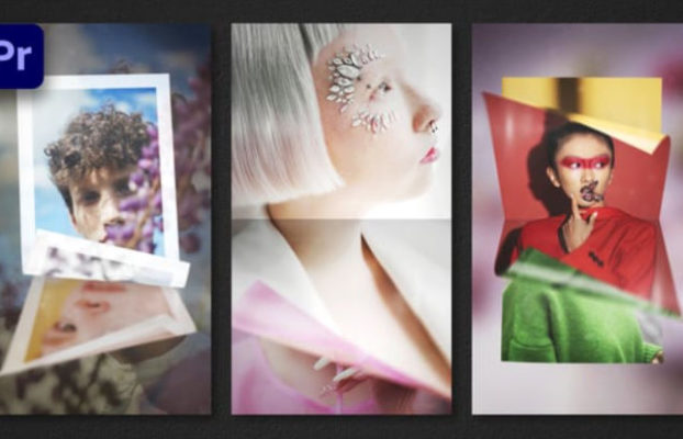 Videohive Fold Pages Vertical Slideshow | Premiere Pro