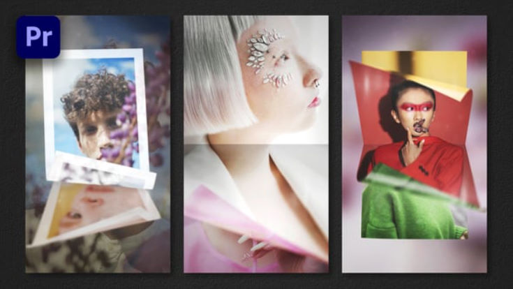 Videohive Fold Pages Vertical Slideshow | Premiere Pro
