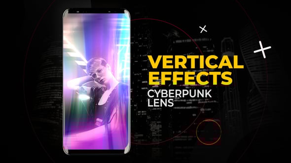 Videohive Vertical Cyberpunk Lens Effects | After Effects