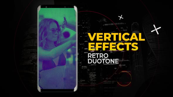 Videohive Vertical Retro Duotones Effects | After Effects