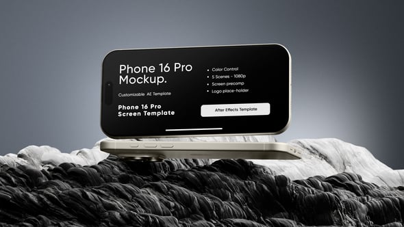 Videohive Rocky Phone 16 Pro Screen Mockup Template