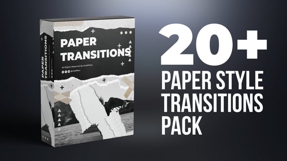 Videohive 20 Paper Style Transition Pack