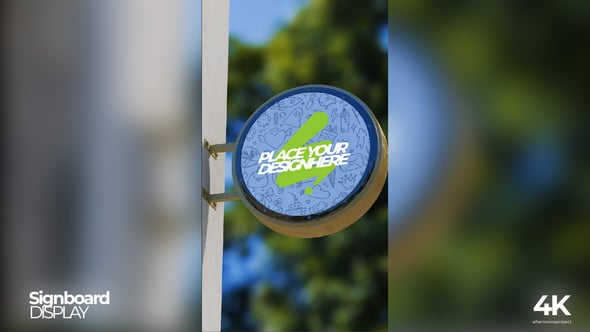 Videohive Vertical Signboard Mockup