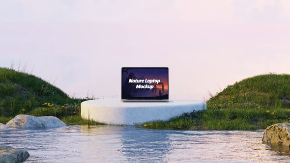 Videohive Nature Laptop Mockup 58827529