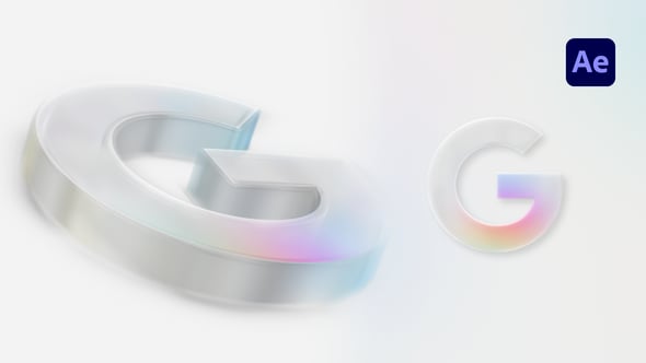 Videohive Gradient Glass Logo Reveal