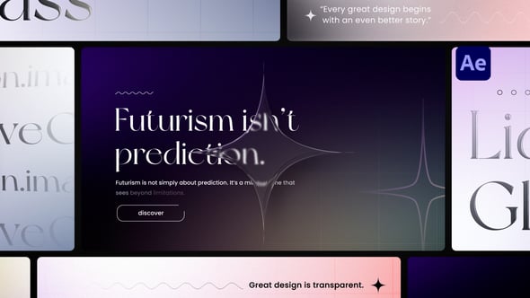Videohive Liquid Glass Typography Posters
