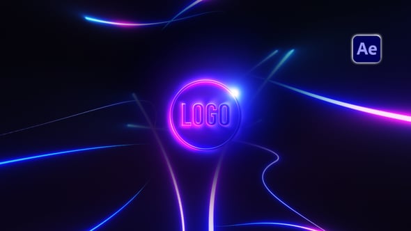 Videohive Neon Lines Logo Reveal