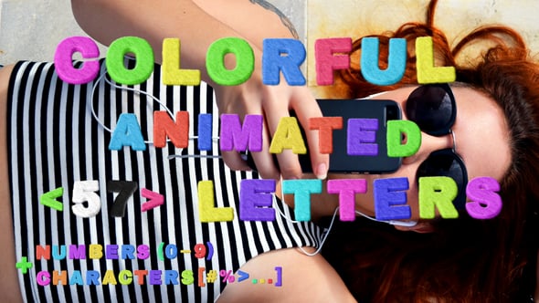 Videohive Colorful Animated Letters