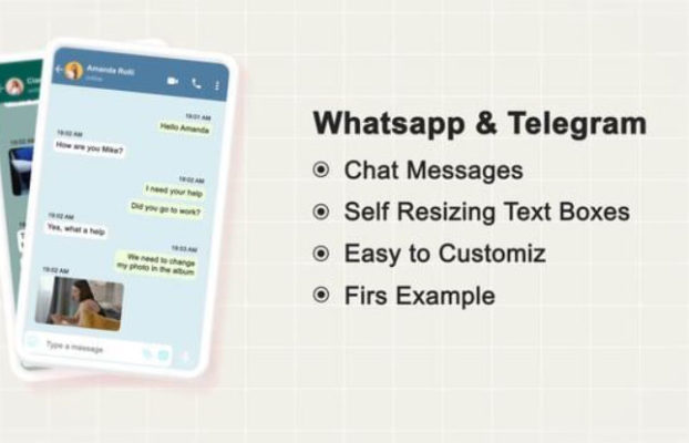 Videohive Chat Messages | Whatsapp & Telegram