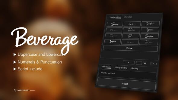 Videohive Animated Typeface – Beverage