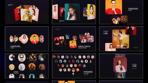 Videohive 10 Minimal Carousel pack