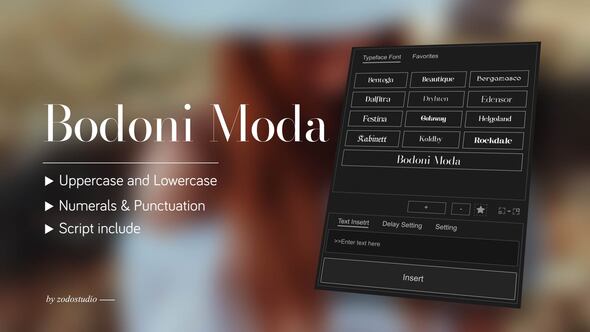 Videohive Animated Typeface – Bodoni Moda