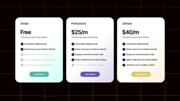 Videohive Subscription Pricing Table