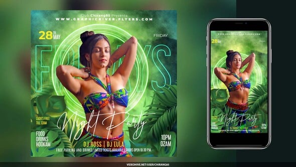 Videohive Night Club Flyer Stories v17