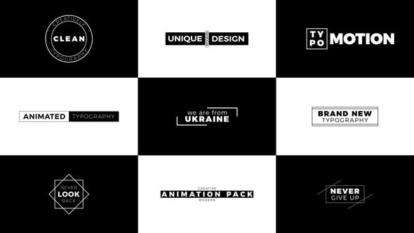 Videohive Black & White Titles