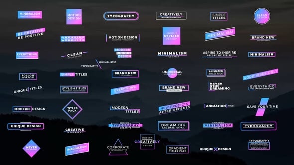 Videohive 50 Colorful Titles