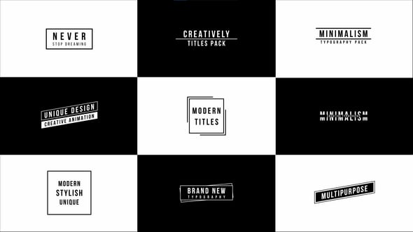 Videohive Contrast Titles 50414820