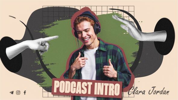 Videohive Collage Podcast Intro 59514169