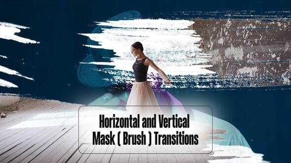 Videohive Object Brush Transitions Horizontal | Vertical
