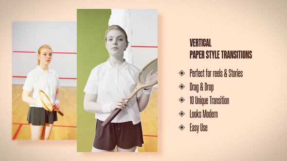 Videohive Vertical Paper Transitions 59206236