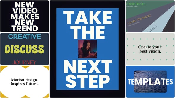 Videohive Dynamic Looping Text Pack-Modern Kinetic Typography Animation