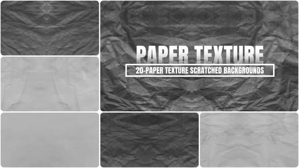 Videohive Paper Texture Scratched Backgrounds & Overlays – Vintage Grunge Pack