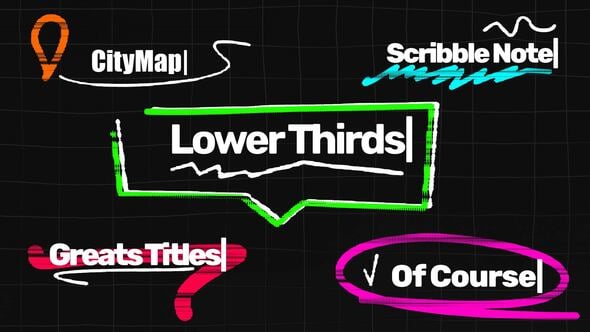 Videohive Scribble Lower Thirds 59428704