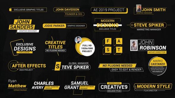 Videohive Text Titles Pack