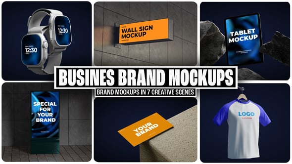 Videohive Minimal Business Mockups – Logo, Card & Brand Identity Templates