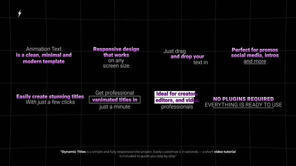 Videohive Dynamic Titles  AE