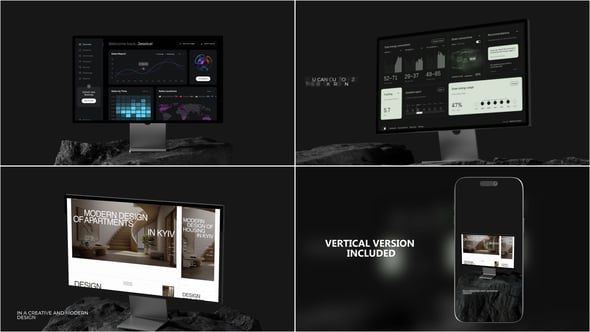 Videohive Modern Desktop UI Showcase – Device & App Mockup Pack