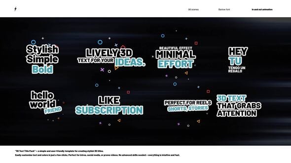 Videohive 3D Text Titles Animation | AE