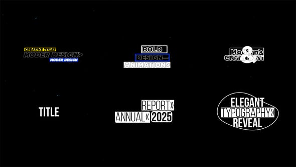 Videohive Creative Titles | AE 59327648