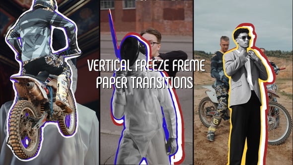 Videohive Freeze Frame Paper Transitions 59266534