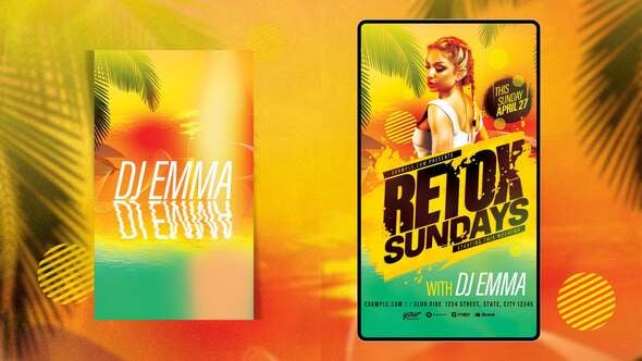 Videohive Animated Tropical Club Flyer Template