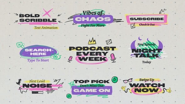 Videohive Bold Scribble Titles