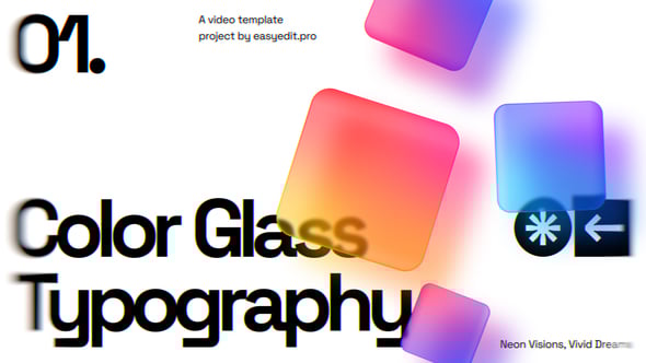 Videohive Color Glass Typography
