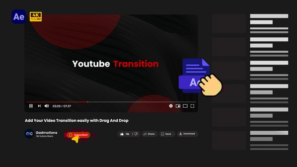 Videohive YouTube Like & Subscribe CTA Transition