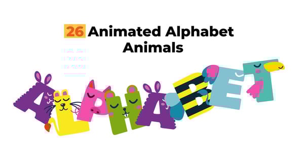 Videohive 26 Animated Alphabet Animals