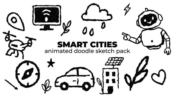 Videohive Smart Cities – Animated Doodle Sketch Pack
