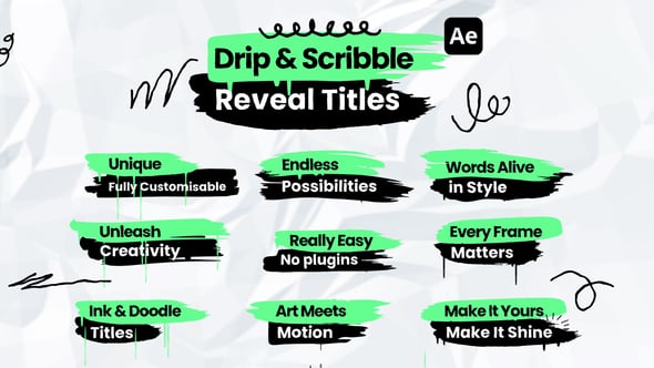 Videohive Drip & Scribble Reveal Titles